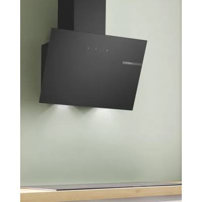 Cappa a muro design inclinato 60 cm nera Energy Label A Bosch         DWK65DK6K - Incasso