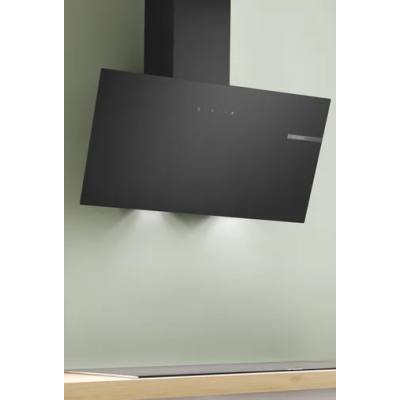 Cappa a muro design inclinato 80 cm nera Energy Label A Bosch         DWK85DK6K - Incasso